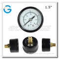 High quality brass internal black steel pool filter pressure gauge with back mounting